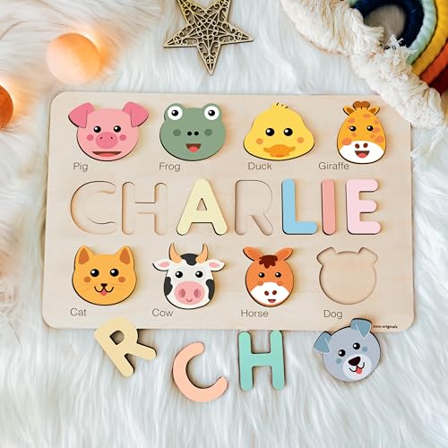 | Personalized Name Puzzle Set | Includes Wooden Puzzle, Optional Engraved Message, Stand & Premium Gift Package | Handmade, Educational Baby Gift... - Image 3