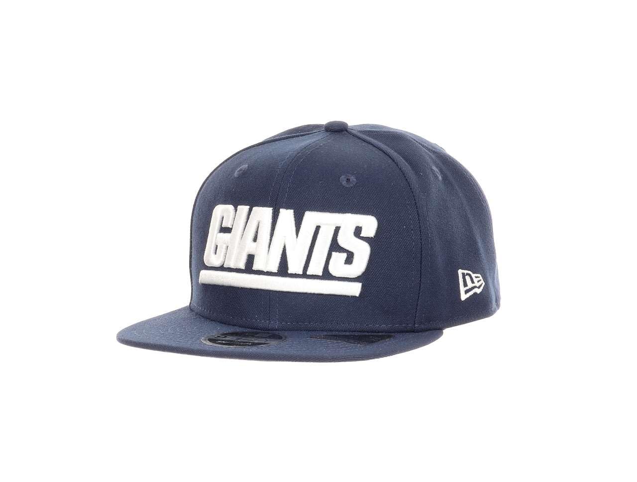 New Era New York Giants NFL Ocean Blue 9Fifty Original Fit Snapback Cap - One-Size