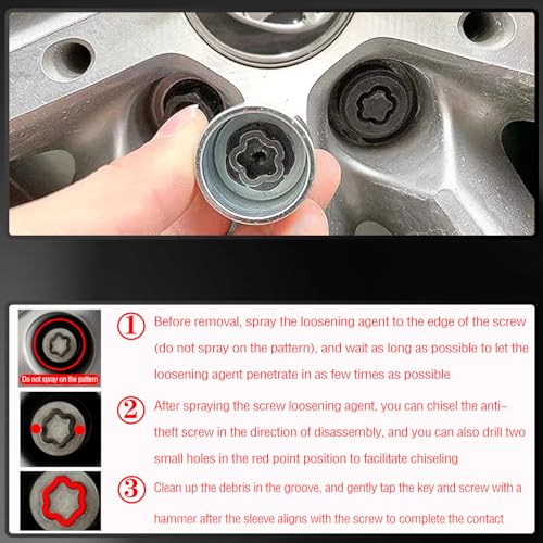Image of 11PCS Wheel Locking Nut Key Kit for Toyota, Lexus, Tacoma | Wheel Lock Nut Socket Adapter Set, Anti-Theft Lug Removal Tool, Anti-Theft Screw Remover, Repair Tool, Tyre Fitting, garage
