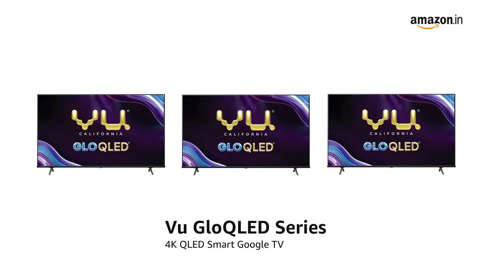 Vu 139cm (55 inches) GloQLED Series 4K QLED Smart Google TV 55QLED25 :  Amazon.in: Electronics