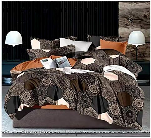 PORT LOUIS Reversible Polycotton Microfiber Double Bed All Season Comforter with Bag (Size-250X220 cm)(Color-Brown)
