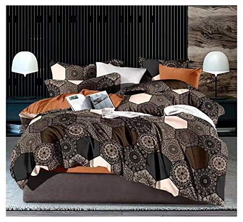 PORT LOUIS Reversible Polycotton Microfiber Double Bed All Season Comforter with Bag (Size-250X220 cm)(Color-Brown)