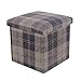 Skrzynka do przechowywania tkaniny Składany stolca Stool Stołek Dorosły Wielofunkcyjny Kwadratowy Sofa Zmiana buta Pojemnik Stołek do przebudowy (Color : Palm Grid)