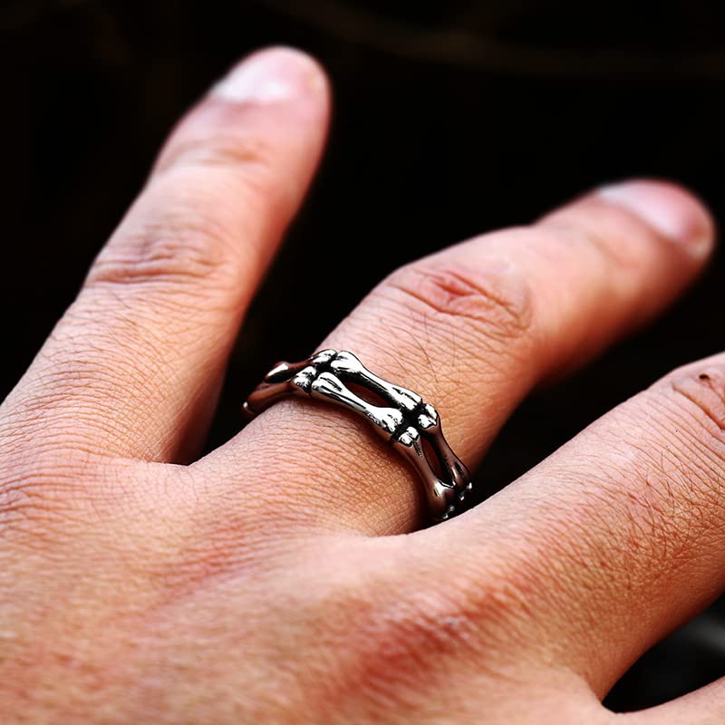 Image of Death Skull Ring for Men Stainless Steel Jewelry Biker Rings Scary Death Ring Skull for Gifts