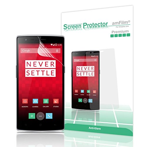 OnePlus One Screen Protector, amFilm Premium Anti-Glare/Anti-Fingerprint (Matte) Screen Protector for OnePlus One with Lifetime Replacement Warranty (3-Pack) [in Retail Packaging]