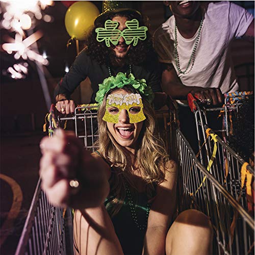 Peirich 6 Pack Happy New Year Eyeglasses, Fancy New Year Party Glasses Celebration Party Favor 2021 New Year Eve Glasses Celebration Party Supplies