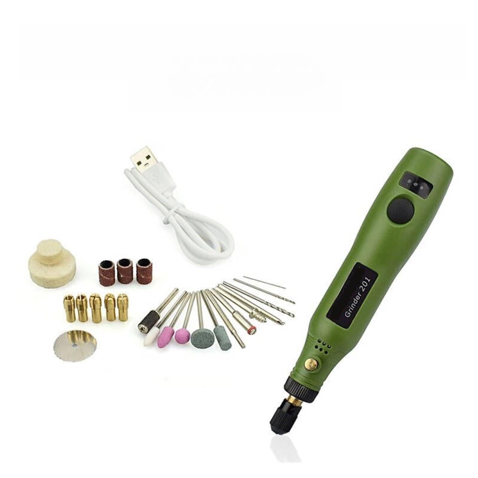 LNHHG Mini Rotary Tool USB DC 5V 10W Variable Speed Wireless Grinder for Wood Carving Engraving(Giallo)
