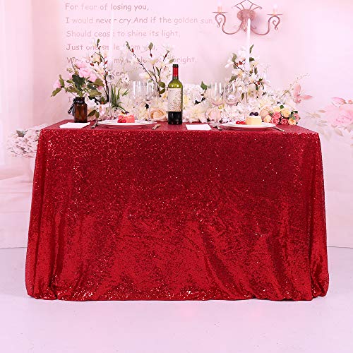 Get Cheap Price BalsaCircle TRLYC Red Sequin Tablecloth Rectangular 60-Inch by 102-Inch Best Cyber Deals 🔥 BalsaCircle TRLYC Red Sequin Tablecloth Rectangular 60-Inch by 102-Inch