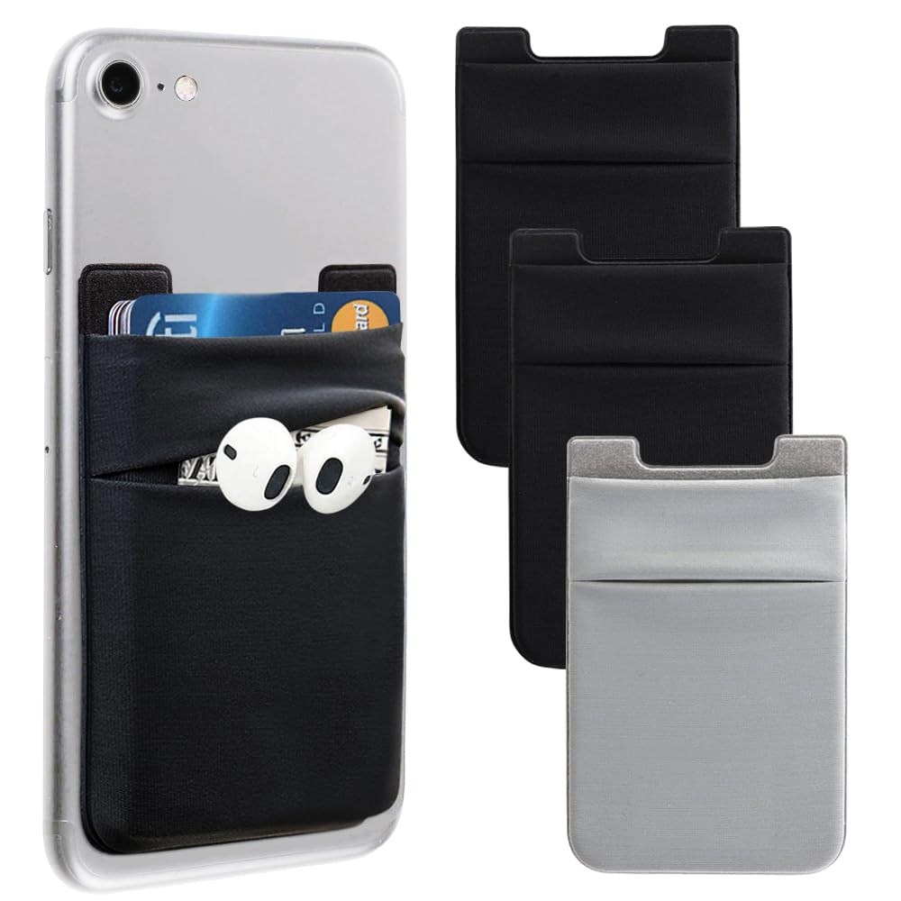 Amazon.com: Hoblaze Phone Card Holder for Back of Phone, Stretchy Wallet  Stick On Pocket Credit Card ID Case Pouch Sleeve Adhesive Sticker  Compatible with iPhone Samsung