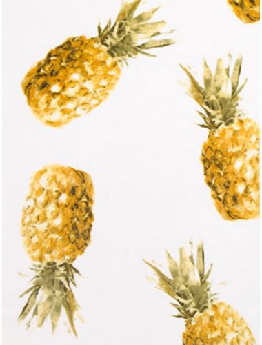 Envogue Plush Fleece Oversized Throw Blanket Toss Fruits Pineapples Green Yellow Gold on White