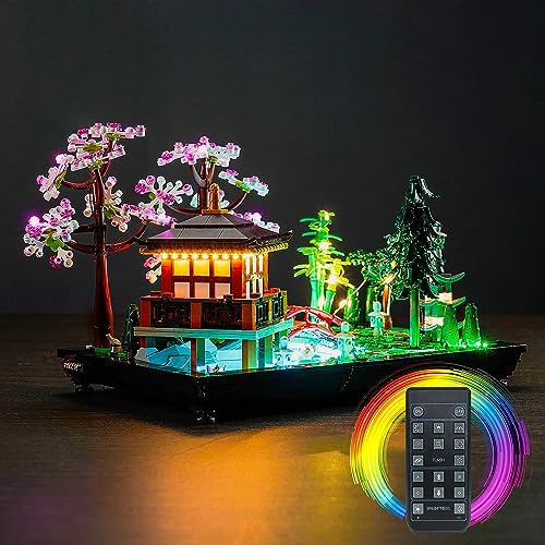 Kit de iluminación con control remoto BrickBling para Lego 10315 El Jardín Tranquilo, conjunto de iluminación LED para Lego Icons Jardín de Tranquilidad, regalo creativo para adultos