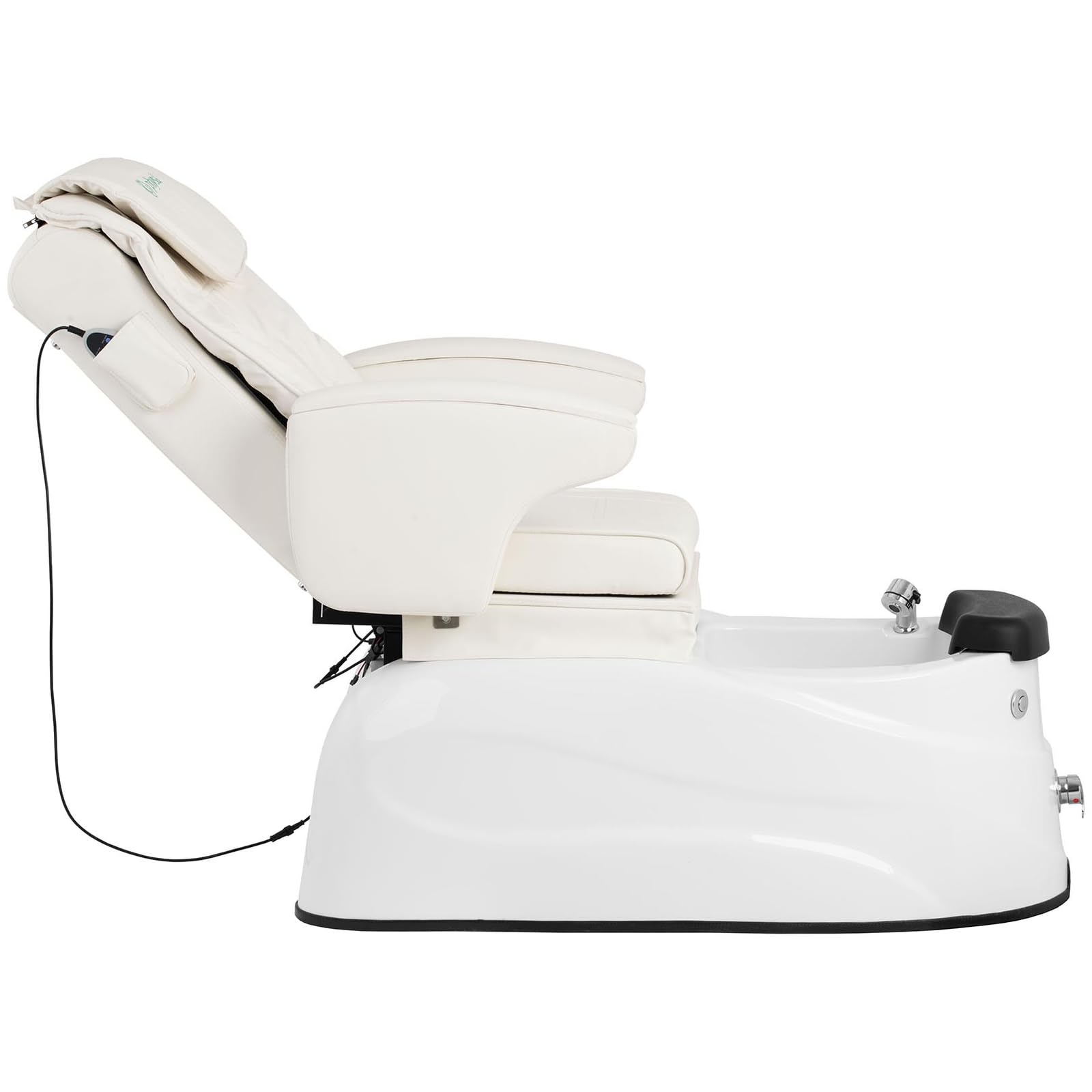 Physa Phy_PSC_01 Fußpflegestuhl elektrisch mit Fußwanne 105 W 150 kg weiß Rückenmassage Kosmetikliege elektrischer Fußpflegestuhl Pedikürestuhl Stuhl für Fußpflege