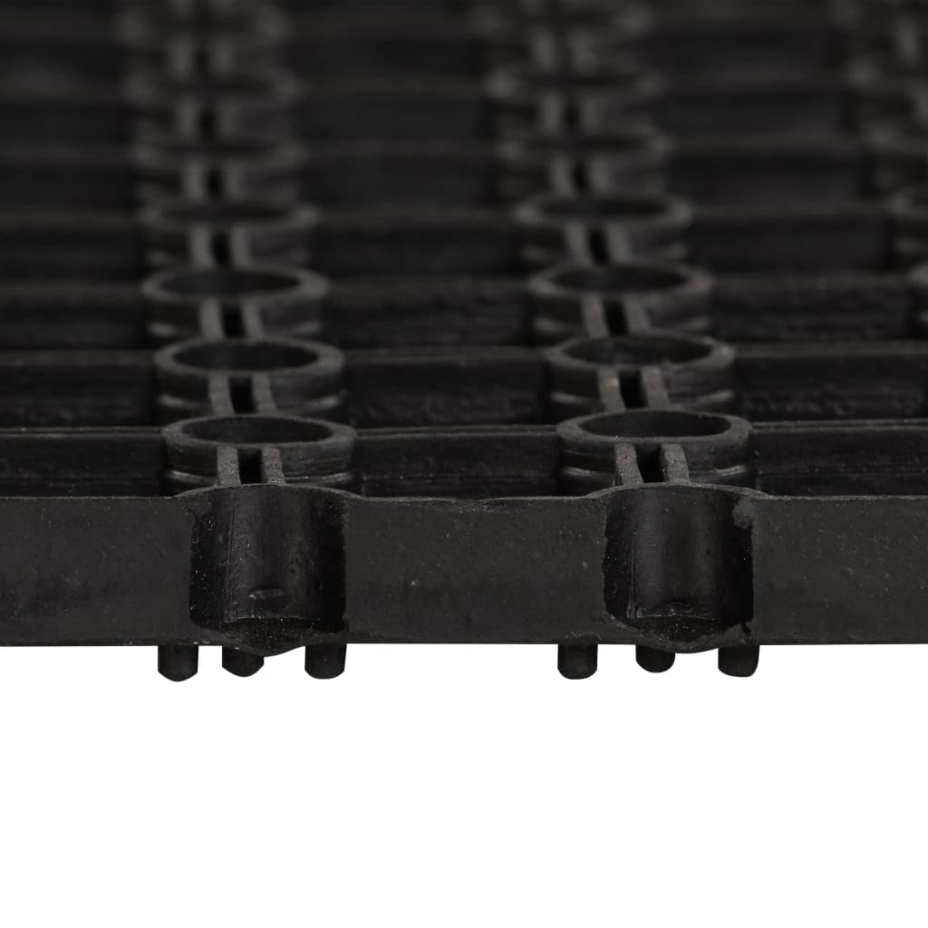 Esterilla de goma para anillos, 22 mm, 100 x 150 cm, resistente alfombrilla de goma para interior y exterior, antideslizante, para terraza, garaje, taller, establo