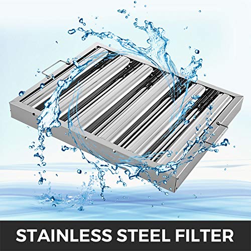 VBENLEM Pack of 6 Hood Filters 19.49”L x 15.55”W 430 Stainless Steel 5 Grooves Commercial Hood Filters, Range Hood Filter for Grease Rated Commercial Kitchen Exhaust Hoods by VBENLEM - Image 3