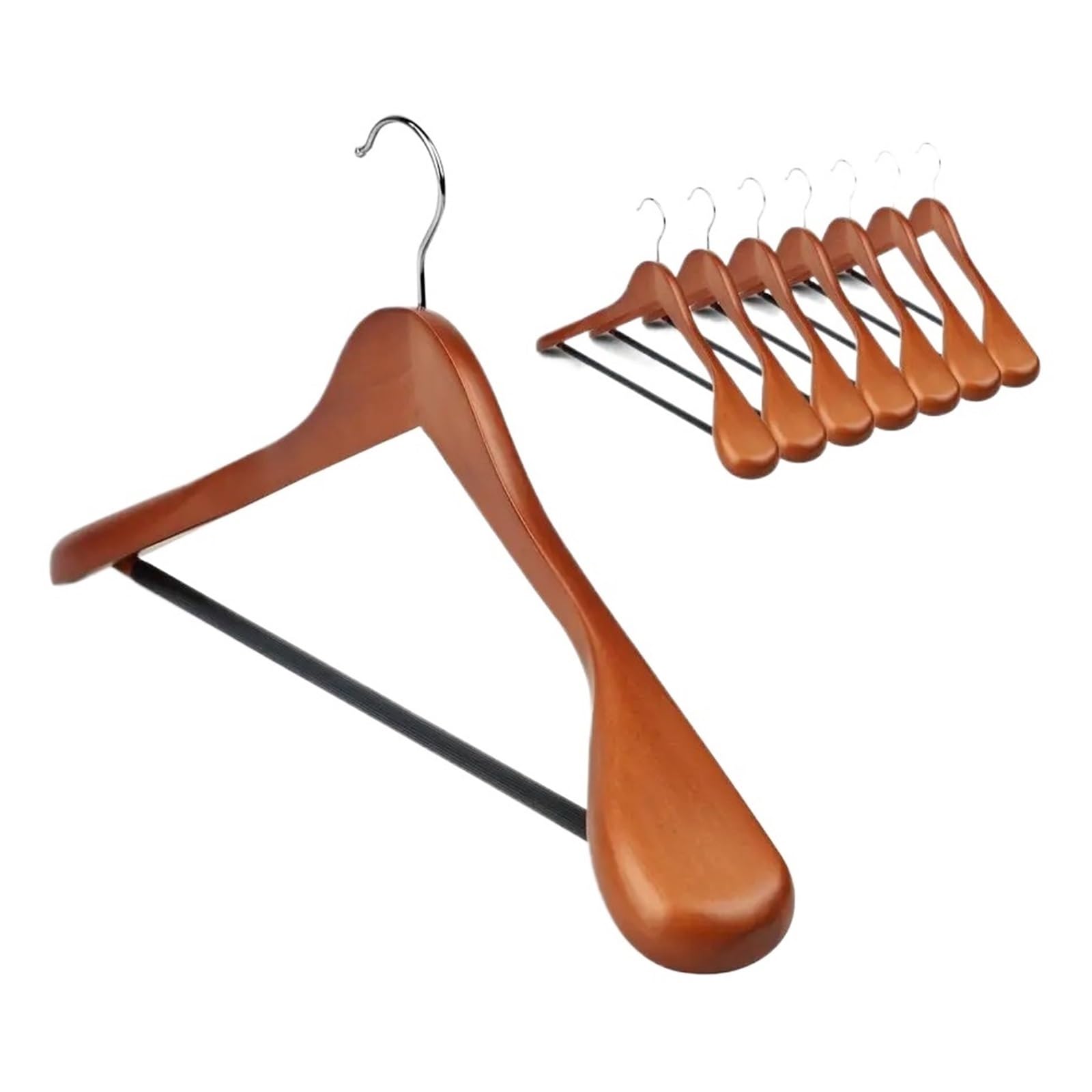 Wooden hangers Hanger 8Pack, Wood Hangers Trouser Extra Wide Shoulder Wooden for Heavy Coat, Sweater, Skirt, Suit, Pants, Retro for suit