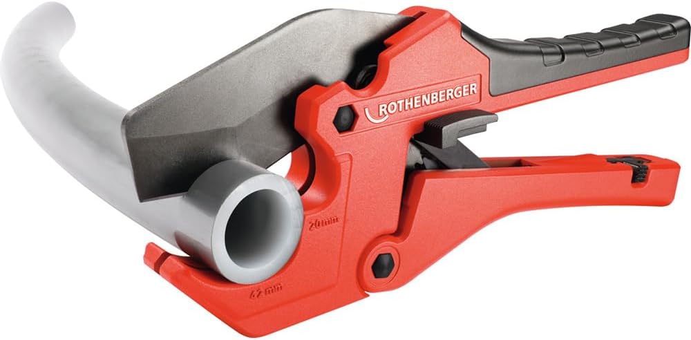 Rothenberger Plastic Pipe Cutter Shears Rocut 42 Twin Cut 6-42mm PTFE Coated Blade