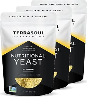 Terrasoul Superfoods Premium Nutritional Yeast Flakes, 3 Lbs (Pack of 3)...