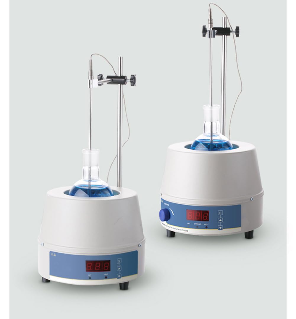 Manta Calefactora Eléctrica De Laboratorio con Agitador Magnético, Calentador Termostático De Laboratorio con Sonda De Control De Temperatura, Manta Calefactora De 500 Ml