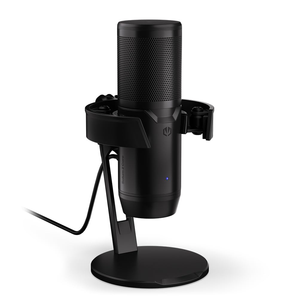 ENDORFY Solum Microphone à condensateur USB C 2 Core | Niere, 24 bits/96 kHz, filtre anti-pop en métal, Shock Mount, Plug & Play, pour streaming, podcasts, jeux et enregistrements