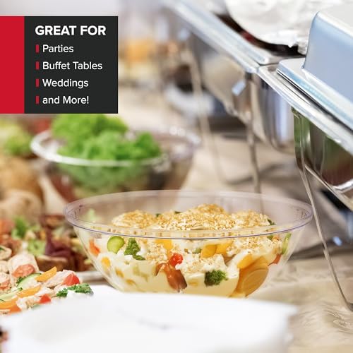 150 oz Clear Plastic Serving Bowls (4 Pack) Disposable Candy Dishes, Buffet Containers for Chips, Popcorn Snacks, Mints, Salad Bar, Punch, Snack Bowl Parties, Office Desk, Bridal Shower Party Supplies - Image 6