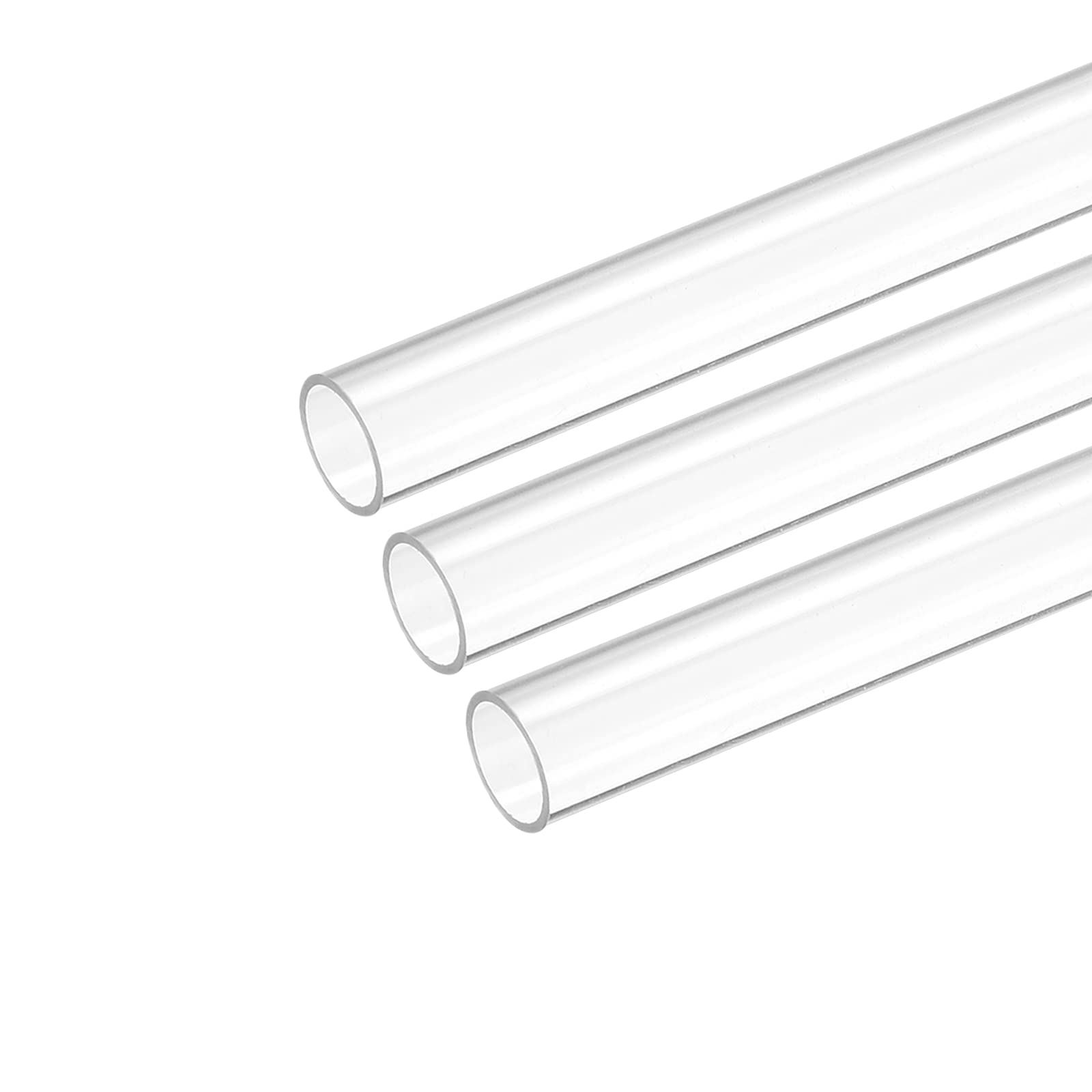 MECCANIXITY Plastic Pipe Rigid Polycarbonate Round Tube Clear 0.4"(10mm) ID 0.47"(12mm) OD 6" (150mm) High Impact for Lighting, Models, Water Plumbing