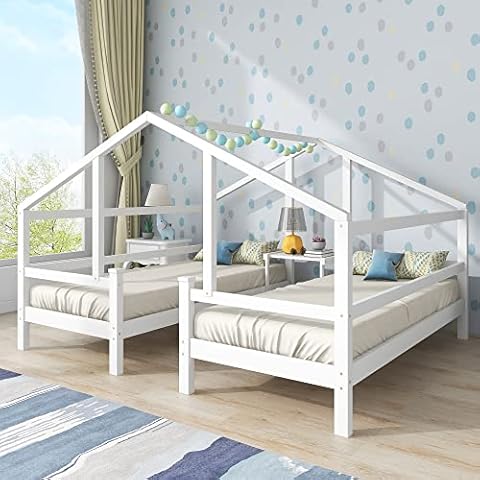 Kinderbett 90x200 cm mit Rausfallschutz Cover