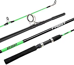 Jaú Pesca Vara de Pesca Frost Green, Molinete, 2 Partes, 10-20 LBS, Fibra de Vidro, Verde