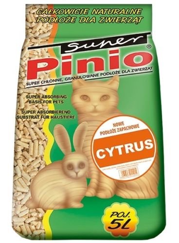 Super Pinio Lemon 30L „żwirek” dla kota w formie degradowalnego pelletu drzewnego