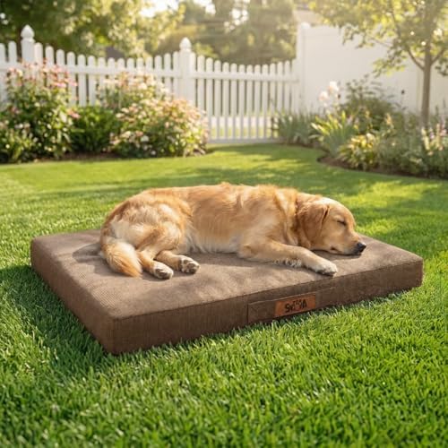 Sytopia Indestructible Dog Bed, 42" XL Chew Proof Dog Bed for Ext...