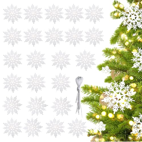 FOSDICK 24 Stück Schneeflocken Weihnachten Deko,...
