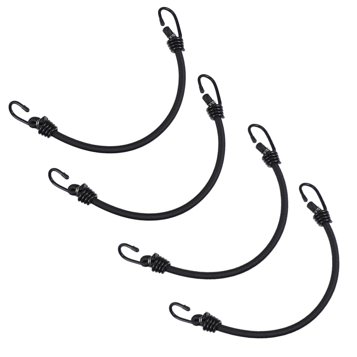 iplusmile 4pezzi Cinghie Elastiche Resistenti Gancio Corda Elastica Per Fissaggio Di Tende Bagagli e Valigie Leggera e Portatile Per Varie Attività All Aperto
