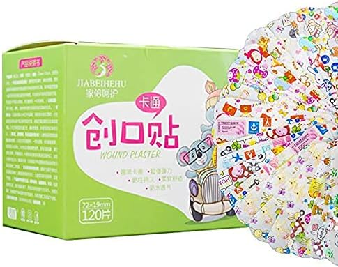 Mahek Self Adhesive Printed Bandage Printed Band Aid Self Adhesive Non-Toxic First Aid For Kids, Children, Boys, Girls Bandage Wrap Fabric Finger Bandages (Pack Of 120)