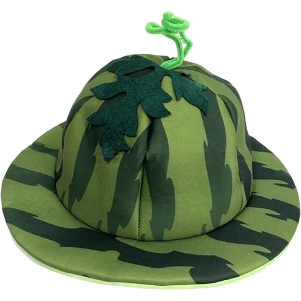 Watermelon Cosplay Hat for Adult Watermelon Costume Fruit Hat Funny Food Cap Watermelon Headgear for Christmas Halloween Costume Prop
