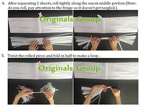 16 x rosa chiaro carta velina pom pom nappe per