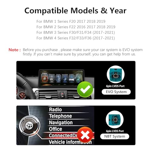 12.3 pulgadas CarPlay para BMW Serie 1 2 3 4 F20 F30 EVO miniatura 2