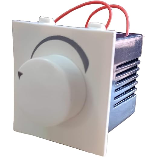 SEER fan regulator Modular Socket Dimmer 2M Socket Type Electronic Fan Regulator // Old Dimmer Type Ceiling Regulators for Fan for Home & Offices (L*B = 5 * 4.7cm)