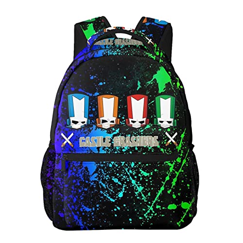 Casual Backpack Castle Knights_Crashers Unisex High Capacity Students Schoolbag Travel Fashion Shoulders Bag