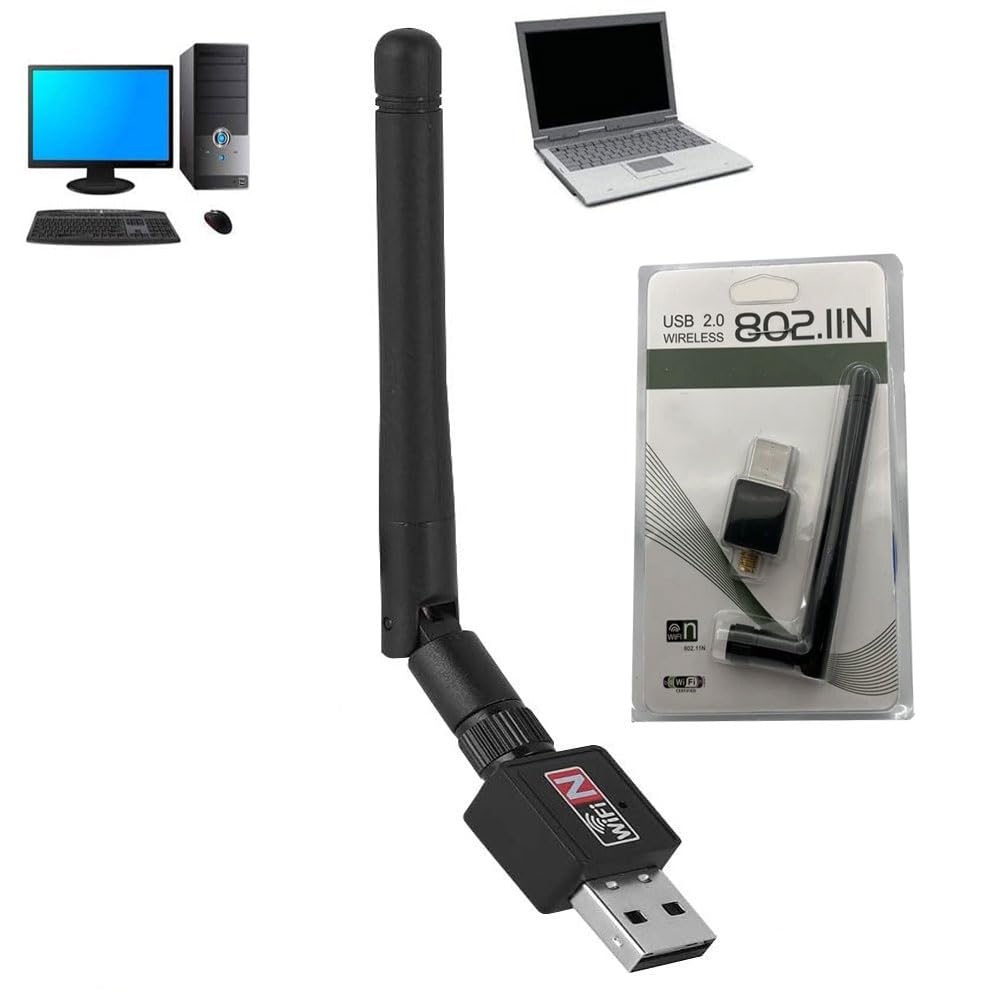 MLD Wireless USB WiFi Adapter 1200Mbps, USB 2.0 Wireless Network WiFi Dongle with 5dBi Antenna for PC/Desktop/Laptop/Mac, 2.4G Support Windows 10/8/8.1/7/Vista/XP, Mac10.5-10.14 ATF-101-1Pcs-image-20
