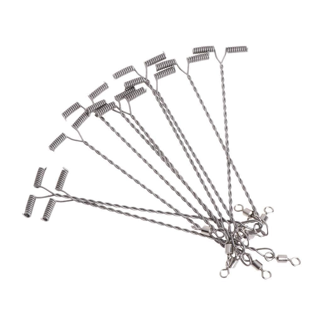 Yuxita As Pictures Shown Fishing Wire Arm10pcs With For T Shaped Stainless Steel 9/12/15Cm Tackle For Outdoor Traveling Camping Go