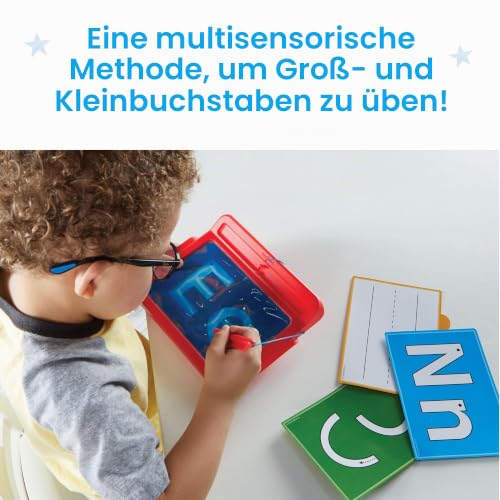 Learning Resources 96240 Sensorik-Pad, Buchstaben-Tracing für 3-5-jährige Kinder, abwischbare Handschriftübung Aktivitäts-Set mit Touchpen… – Ansicht 3
