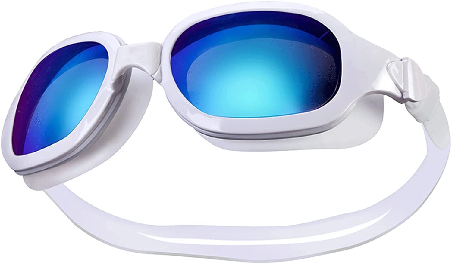 Occhialini da Nuoto, Occhiali da Nuoto con Elettroplaccatura HD Anti-Appannamento, Protezione Occhialini da Nuoto ad Ampia Vista con Guarnizione in Silicone, for Donne Uomini Adulti Giovani Bam