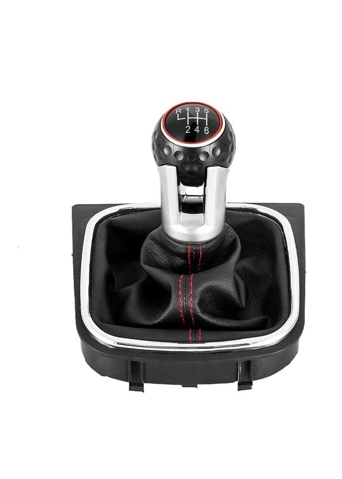 Mocalux For 6 Speed Gear Stick Shift Lever Knob For Vw For Golf Mk6 For Gti For Gtd R20 2004-2013 5/6 Speed Manual Shift Gear Knob Boot Cover Modification Parts(For 6 Speed)