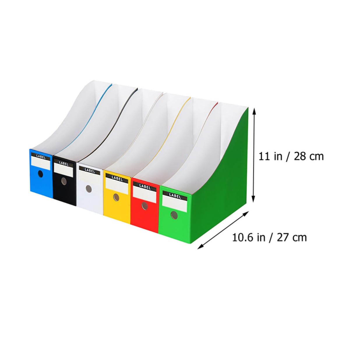 Set 6pezzi Organizer Documenti in Carta Design Semplice Assemblato, Scatole per Documenti e Conservazione, per Ufficio e Camera da Letto Scolastica