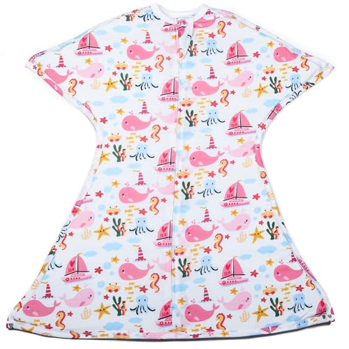 Image of SleepingBaby Zipadee-Zip Baby Swaddling Blanket 4-8 Months - Transition Swaddle with Zipper Convenience - Nautical Girl, S