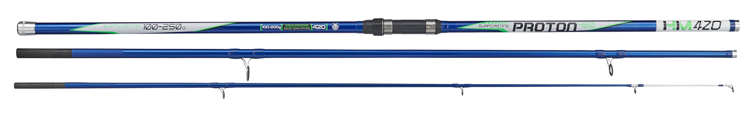 Kali Proton 420 - Caña de Pescar Surfcasting - Casting - 4.2 metros - 7.2 kg - Azul - Medio - 2E+2 gramos - Adulto