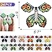 MCPINKY 26PCS Magic Flying Butterfly Toys, Wind Up Butterfly Toy Fairy Flying Toy Flying Butterfly Cards in The Book Surprise Explosion Box Gift Wrapping for Birthday Party Wedding Anniversary