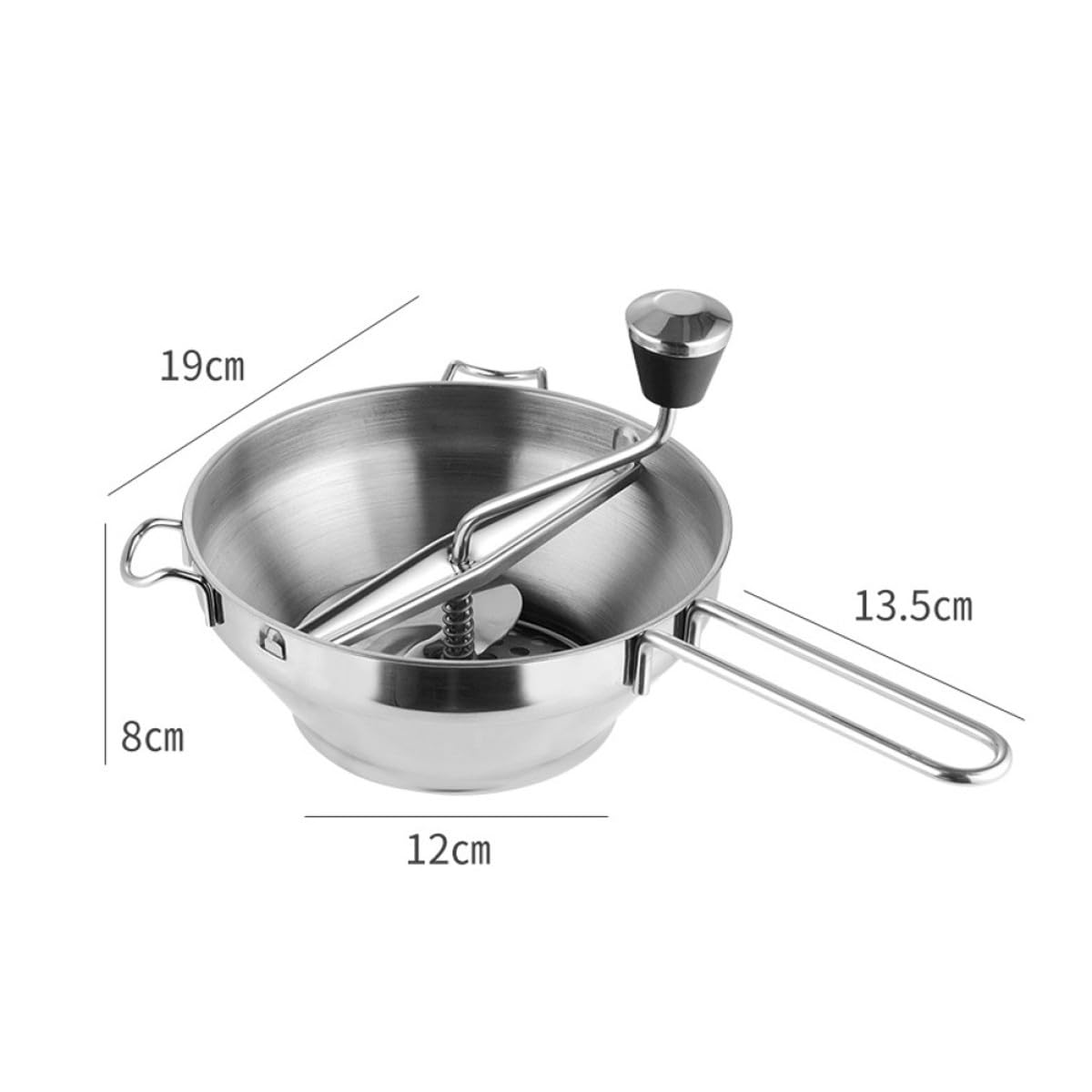 DOITOOL Presse-Purée Manuel en Acier Inoxydable 3 Disques Interchangeables pour Fruits Légumes et Préparation D’Aliments pour Bébés Outil Polyvalent pour Confitures et Purées Faciles à
