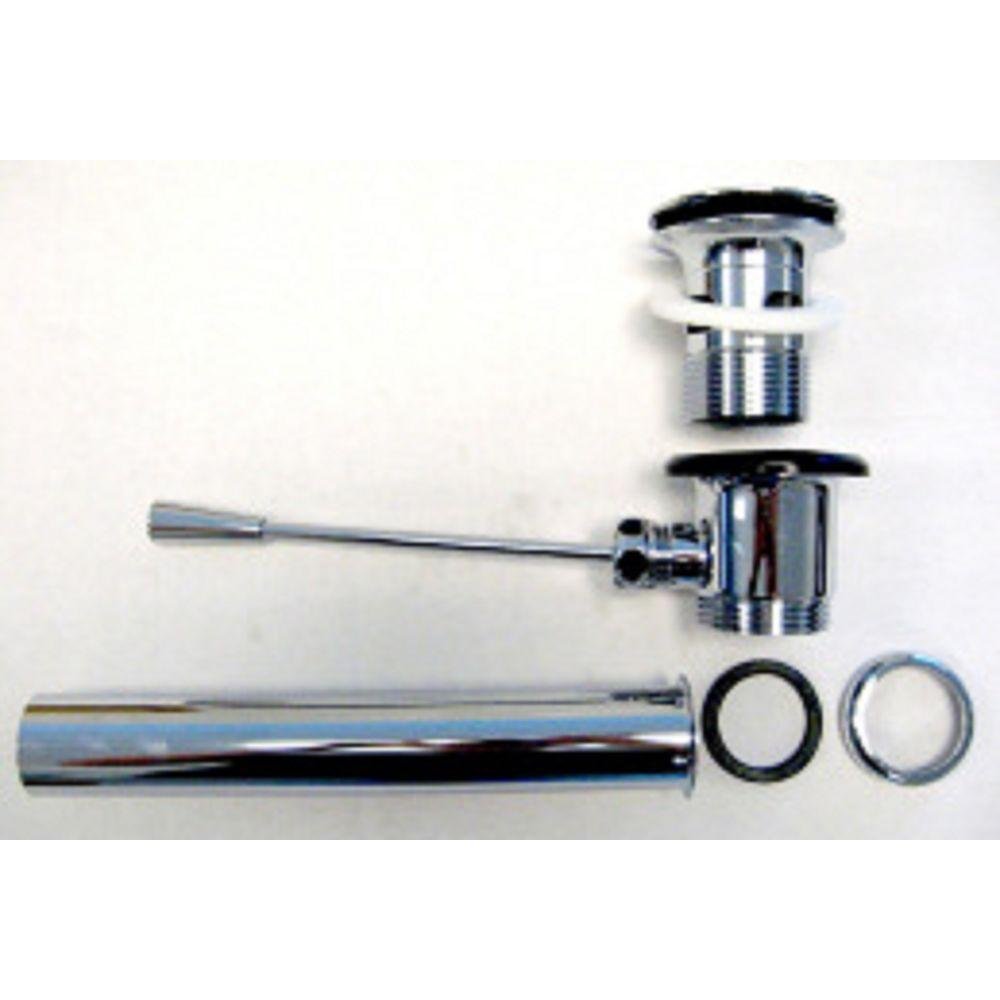 Explotat view of Duravit 0050311092 Pop-Up Basin Waste components, including the pop-up drain, horizontal lever, tailpiece, and seals.