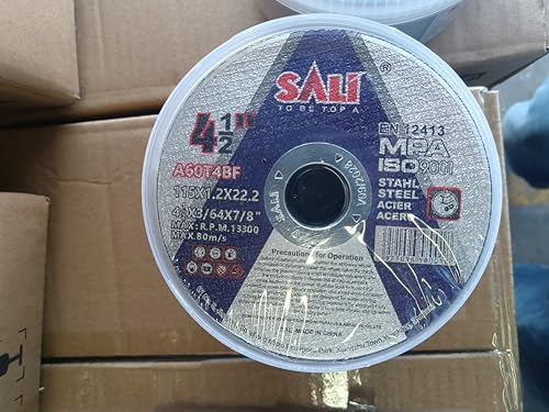 Sali A-0100007 50 Pack Cut Off Wheel 4 1/2 Inch Cutting Wheels 4-1/2 Inch X 3/64 Inch X 7/8 Inch For Metal & Stainless Steel thumb #11