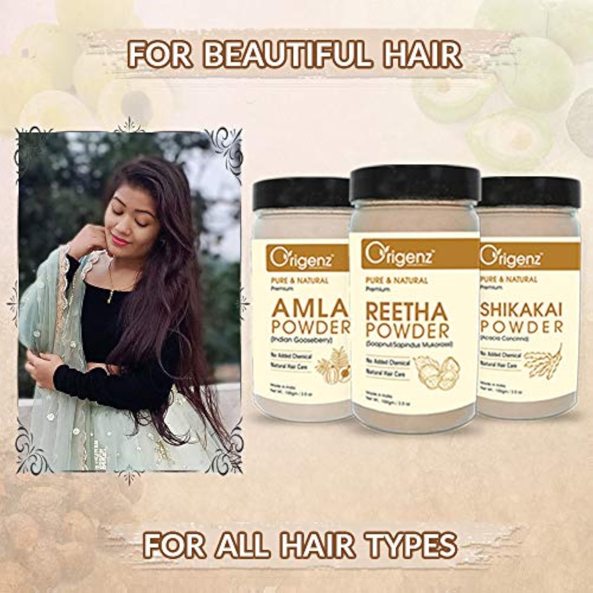 Reetha, Shikakai and Amla Powder Combo, 300g